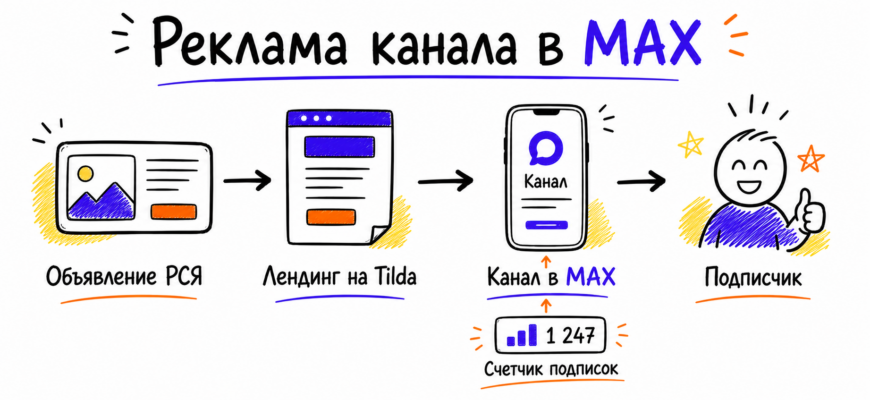 Реклама канала в MAX через Яндекс Директ - обложка статьи блога Aisha