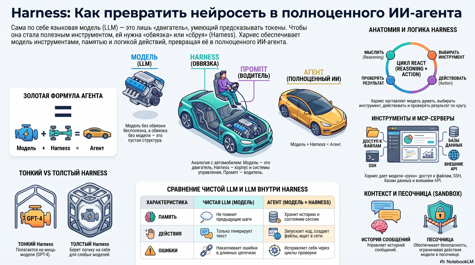 Что такое harness и как нейросеть становится агентом